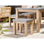 Dameyune 8 - Person Acacia Patio Dining Set with Rectangular Table , Cushions Included
