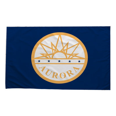 Drapeau de la ville d'Aurora — Drapeau extérieur