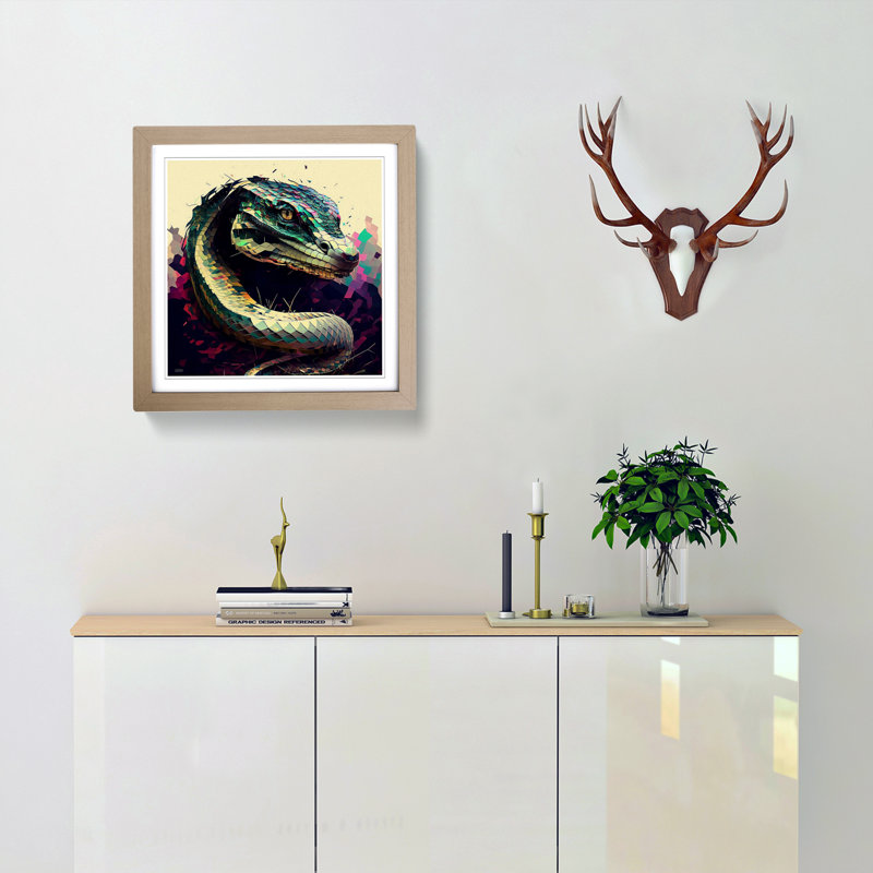Snake - Framed Print, Oak