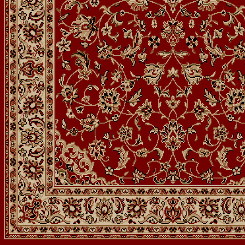 Tapis oriental rouge / brun Weisgerber, Rectangle 5 pi 5 po x 7 pi 7 po