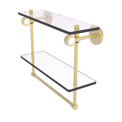 Tablette murale en verre double meuble-lavabo Margolis
