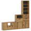 4 Piece TV Units With Storage ODDA Solid Wood Pine-1369790910