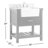 Pelaghia 30'' Single Bathroom Vanity with Marble Top-57367885