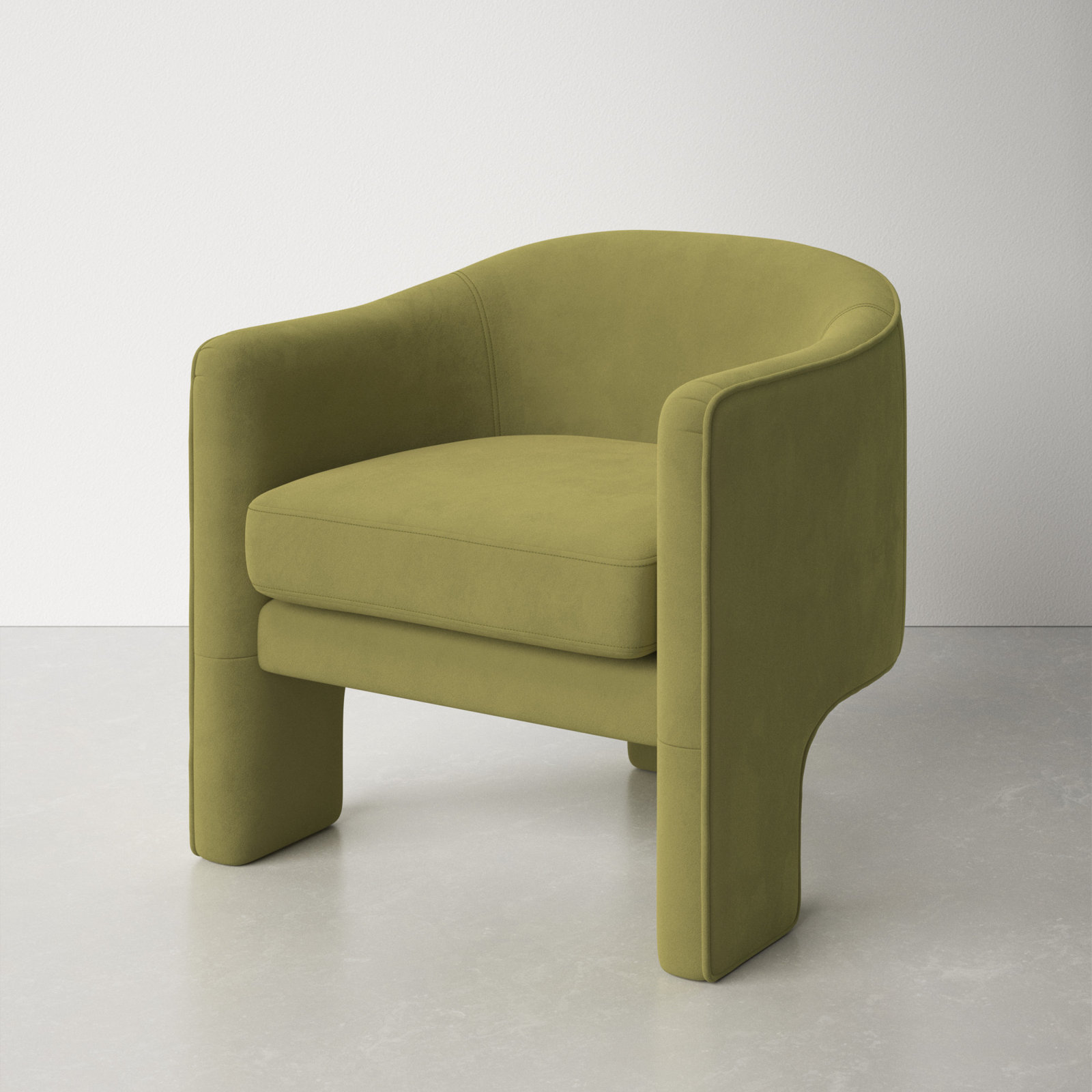 Upland Armchair, Green Velvet