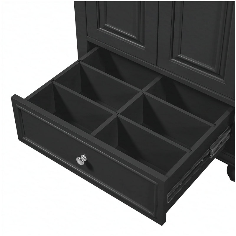 Meuble-lavabo de 24 po avec lavabo en céramique, portes à fermeture en douceur et cloisons de tiroir pour un rangement efficace