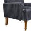 Chaise d'appoint moderne en velours côtelé avec pieds en bois massif-688821706