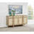Kimpton Beige Oak 4-Door Cane Sideboard Buffet Cabinet