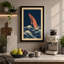 Whale Breaching Japandi - Wrapped Canvas-166852616-166852629