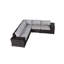 Ensemble de conversation d'extérieur 7 places avec sièges confortables pour quatre personnes, coussins hydrofuges et pinces emboîtables entièrement assemblés