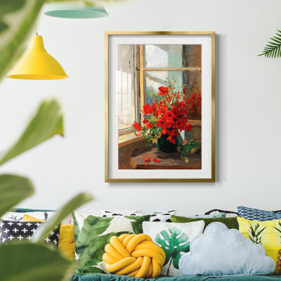 Vintage Floral Print CCCLXIV -Framed Print