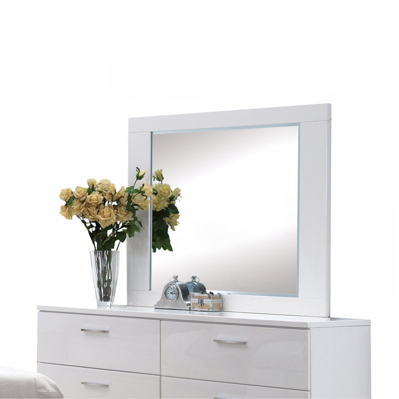 White Finish Mirror