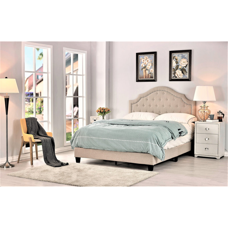 Fenno Upholstered Standard Bed, Full/Double, Gray
