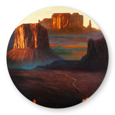 Monument Valley Tribal Park Rug | Modern Round Outdoor Decor