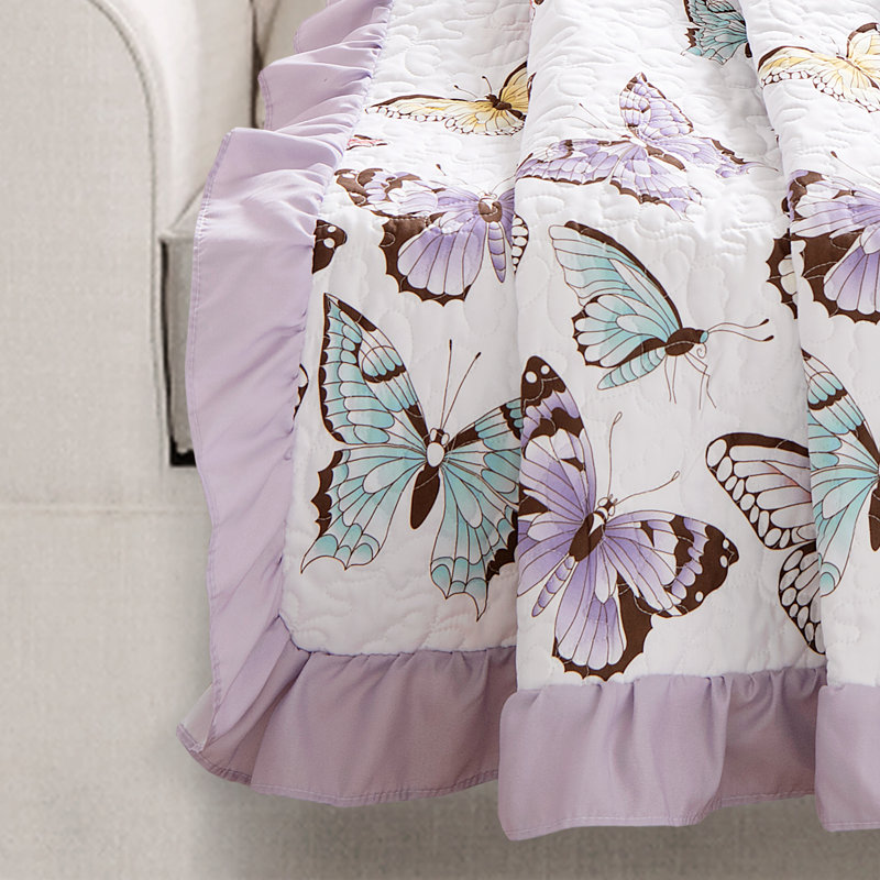 Flutter Butterfly Butterfly Throw, Lilac