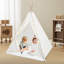 Tente d'intérieur pour enfants pliable avec tapis, guirlande de lumières-108685108