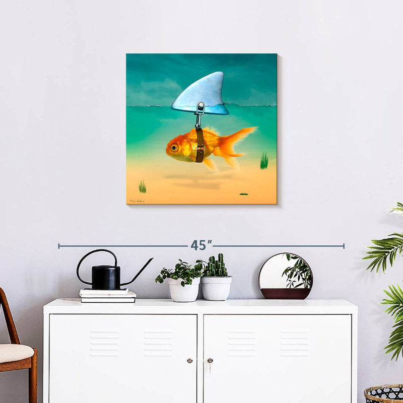 Ketti Fish Shark, 24" H x 24" W