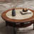French vintage-style round coffee table