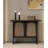 43.31" Black Rectangular Solid Wood Console Table