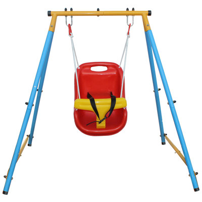 Ensemble de balançoire en métal pour bébé pour tout-petits avec ceinture de sécurité pour cour arrière