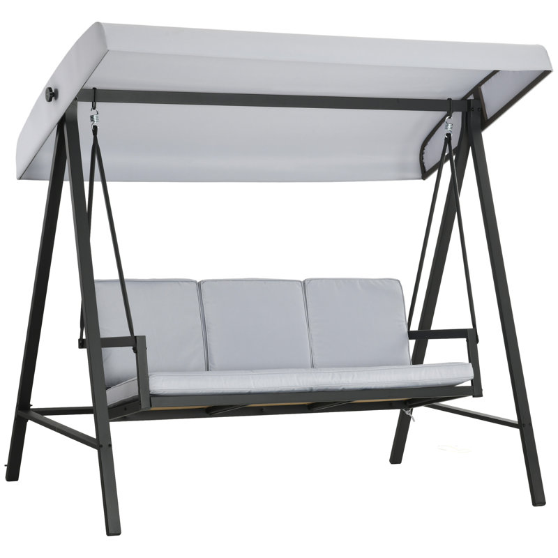 Brilynne 3 Person Porch Swing with Canopy