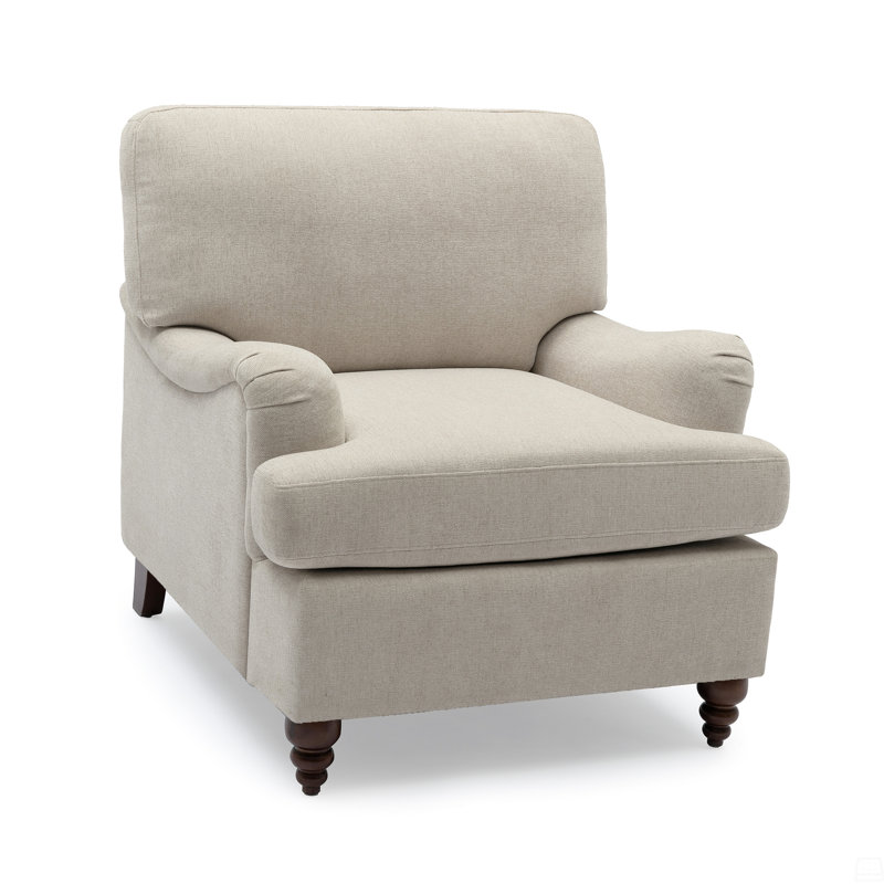 Chaise avec accoudoirs, Beige clair