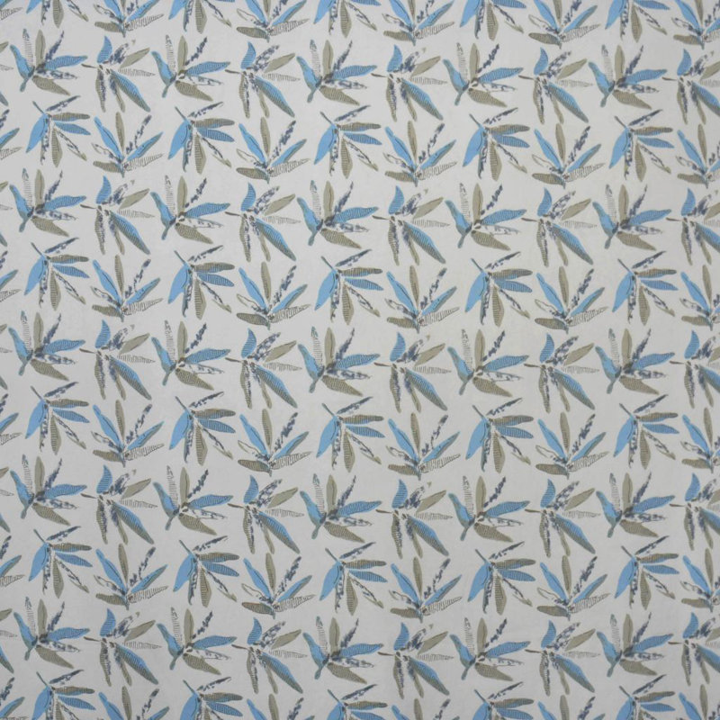 Floral Fabric, Aqua Multi