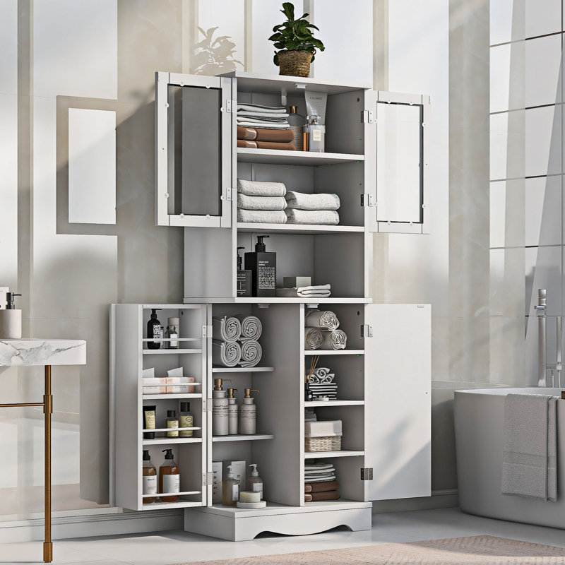 Dossou Freestanding Linen Cabinet