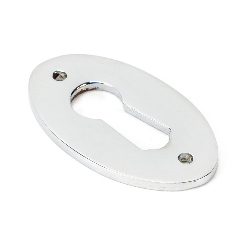 Oval Escutcheon Back Plate, Polished Chrome