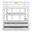 Lit mezzanine double avec bureau intégré et 2 tiroirs, tablettes de rangement