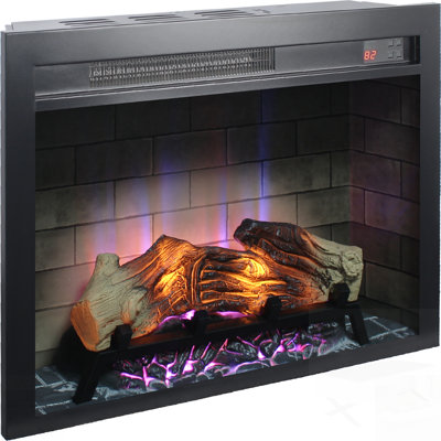 Insert de foyer électrique avec flammes multicolores, pour un chauffage domestique confortable et élégant
