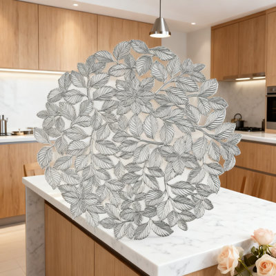 Ensemble de 4 napperons de table Silver Leaf