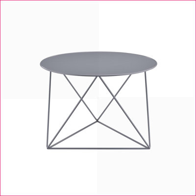 Table basse en métal blanc, table d'appoint légère et polyvalente pour salon, bureau à domicile ou autre pièce.