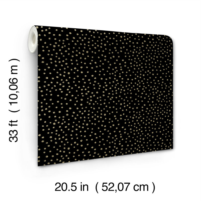 Papier peint Cassie Petite Polka, Or