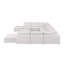 Canapé modulaire 11 pièces avec méridienne Adline - Revêtement en tissu Belfast véritable