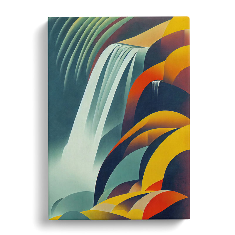 CAN-V0523-2817X Waterfall Modern Design Vol.3 - Wrapped Canvas Print, 50cm H x 35cm W