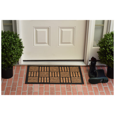 Tapis d'entrée antidérapant Haberman Border 30 po x 18 po