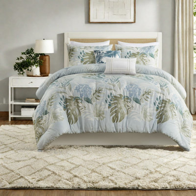 Oversized Cotton Bedding Sets, Cal King Coastal Comfort For Modern Home