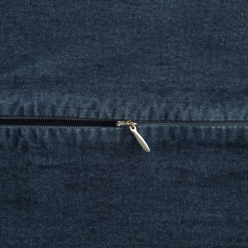 Denim Blue Stonewashed Cotton King Duvet Cover Set
