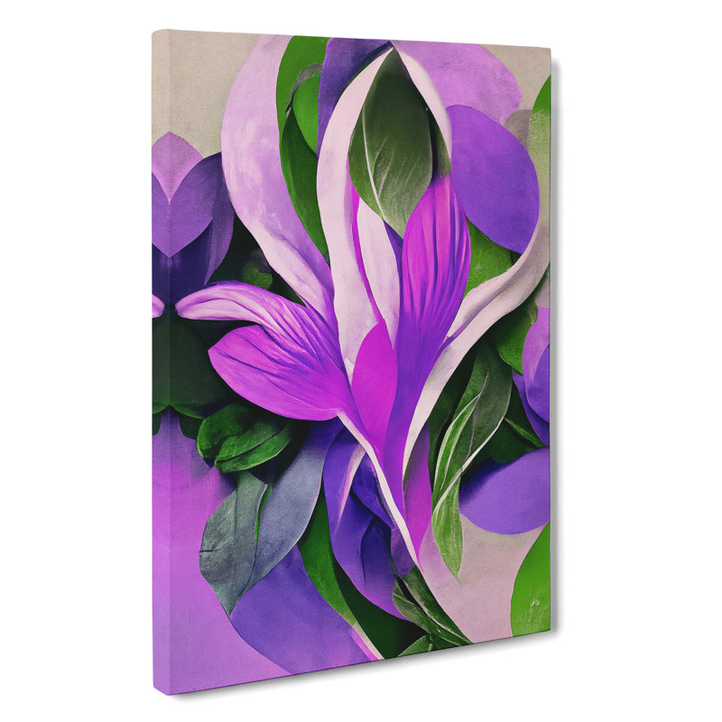 Floral Abstract No.2 - Wrapped Canvas Print, 60cm H x 40cm W x 3cm D