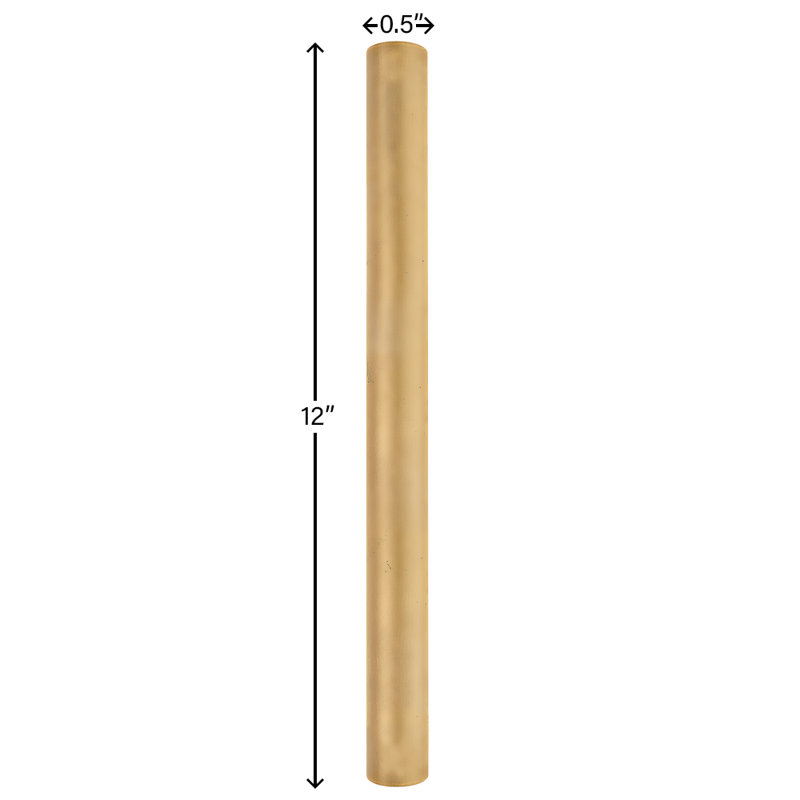 12-in Steel Accessory Stem, Satin Brass