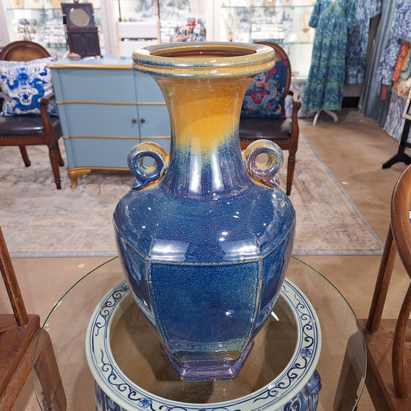 Porcelain Vase Run Glaze