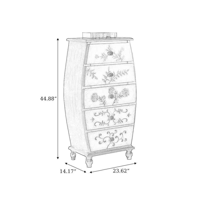 Modern Solid Wood Accent Cabinet