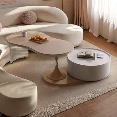 Table basse créative rotative en forme