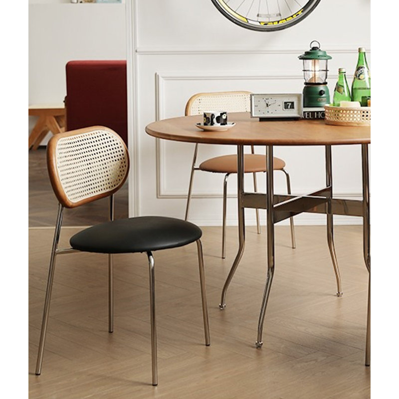Chaise de salle à manger Vintage, Brun, Noir