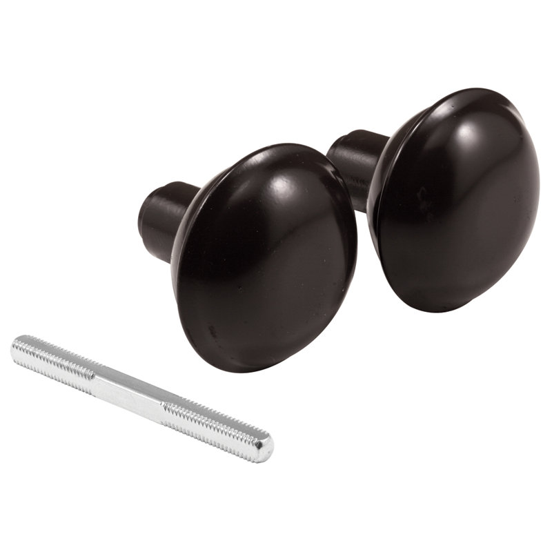 Prime-Line Solid Brass Vintage Door Knob Spindle Set, 2-1/4 In. Outside Diameter, Bronze (Single Pack)