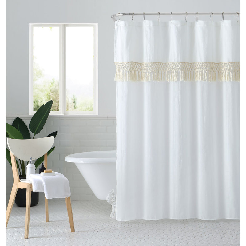 Vince Shower Curtain, White
