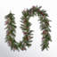 The Holiday Aisle® 9 ft. Bristle Berry Pine Garland with Battery Operated LED Lights