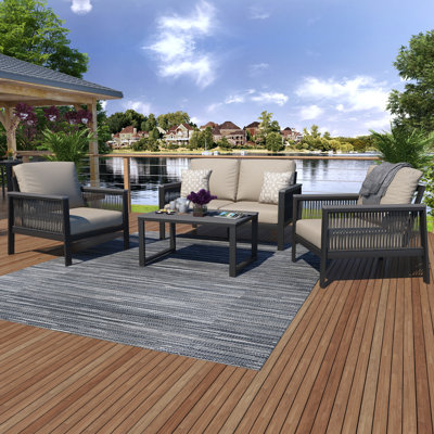 Townsend 4 - Person Outdoor Seating Group with Sunbrella® Cushions