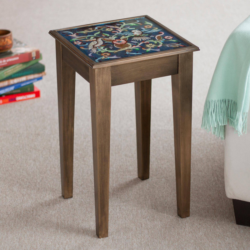 Table de bout avec plateau en verre