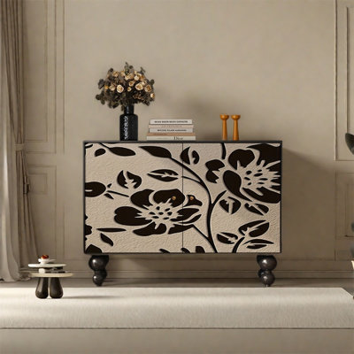 Solid Walnut Two Door Decorative Cabinet